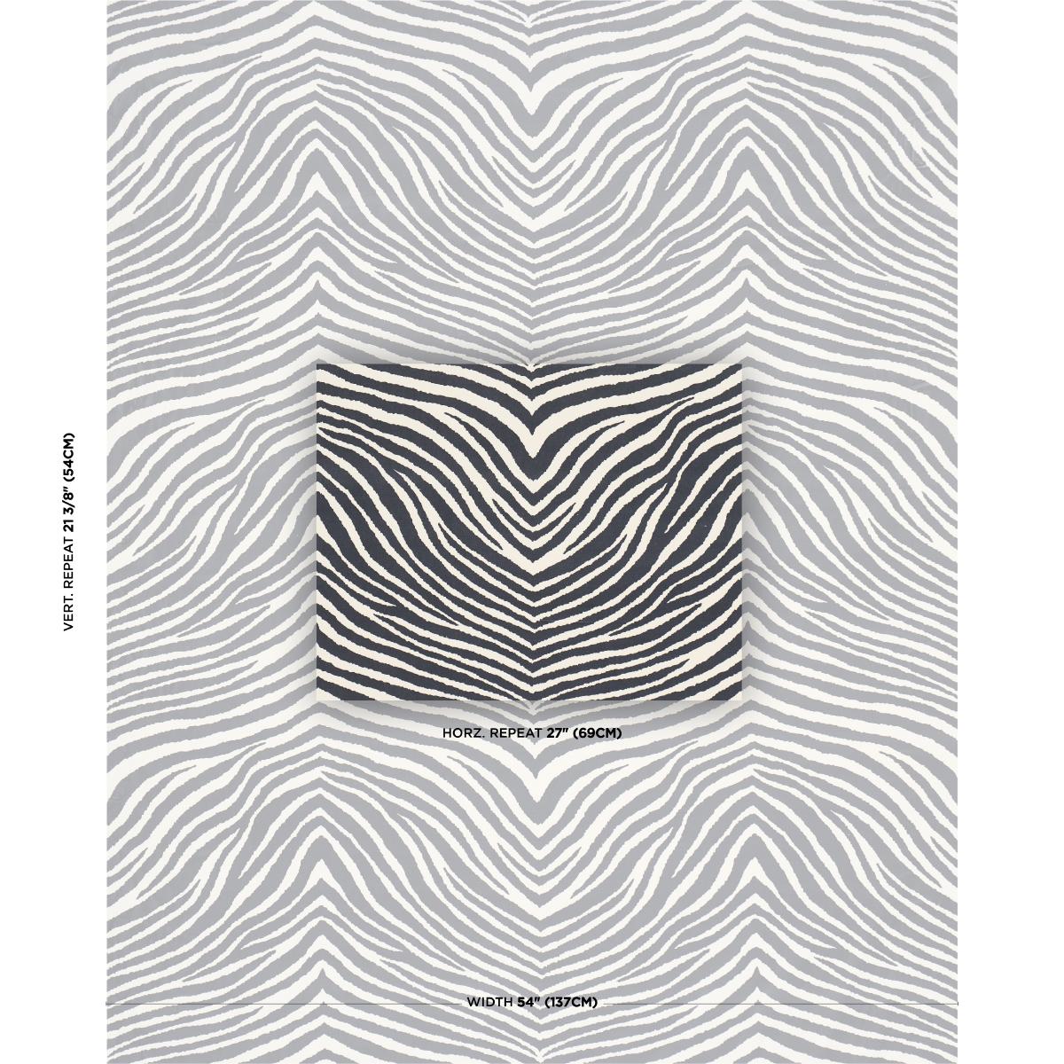 Schumacher Blixen Velvet Graphite Fabric Sample 182440