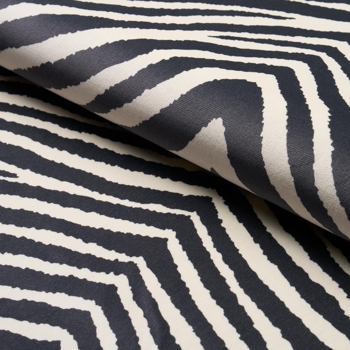 Schumacher Blixen Velvet Graphite Fabric 182440