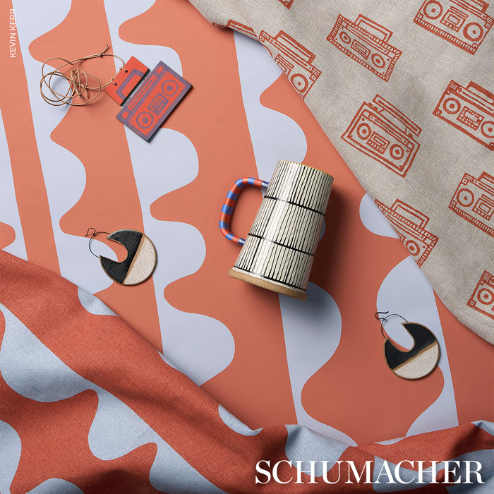 Schumacher Ode Hand Block Crush Fabric 182451