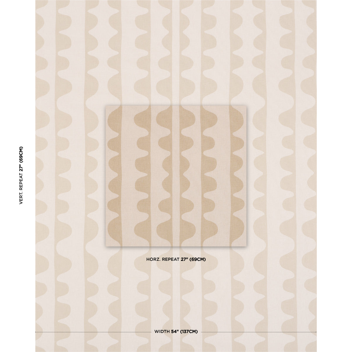 Schumacher Drift Hand Print Wafer Fabric Sample 182461