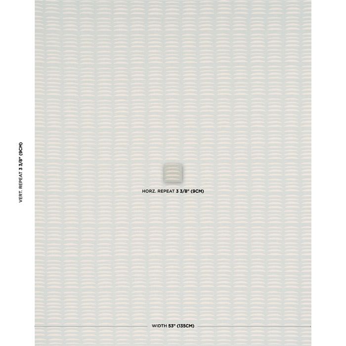 Schumacher Parable Hand Block Ice Fabric Sample 182470