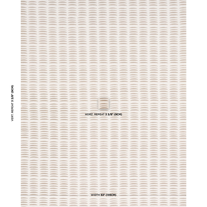 Schumacher Parable Hand Block Sand Fabric Sample 182472