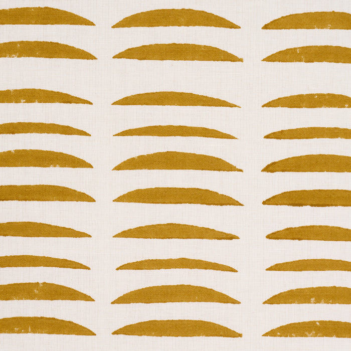 Schumacher Parable Hand Block Ginger Fabric Sample 182473