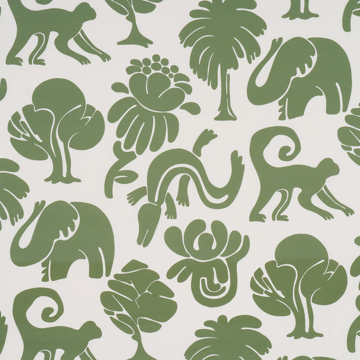 Schumacher Call Of The Jungle Forest Green Fabric Sample 182490