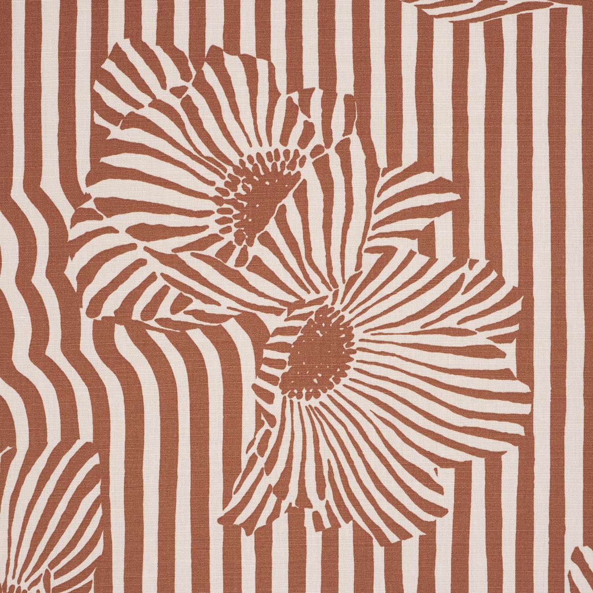 Schumacher Chaney Floral Terracotta Fabric 182540