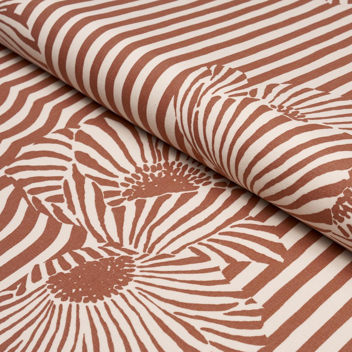Schumacher Chaney Floral Terracotta Fabric 182540