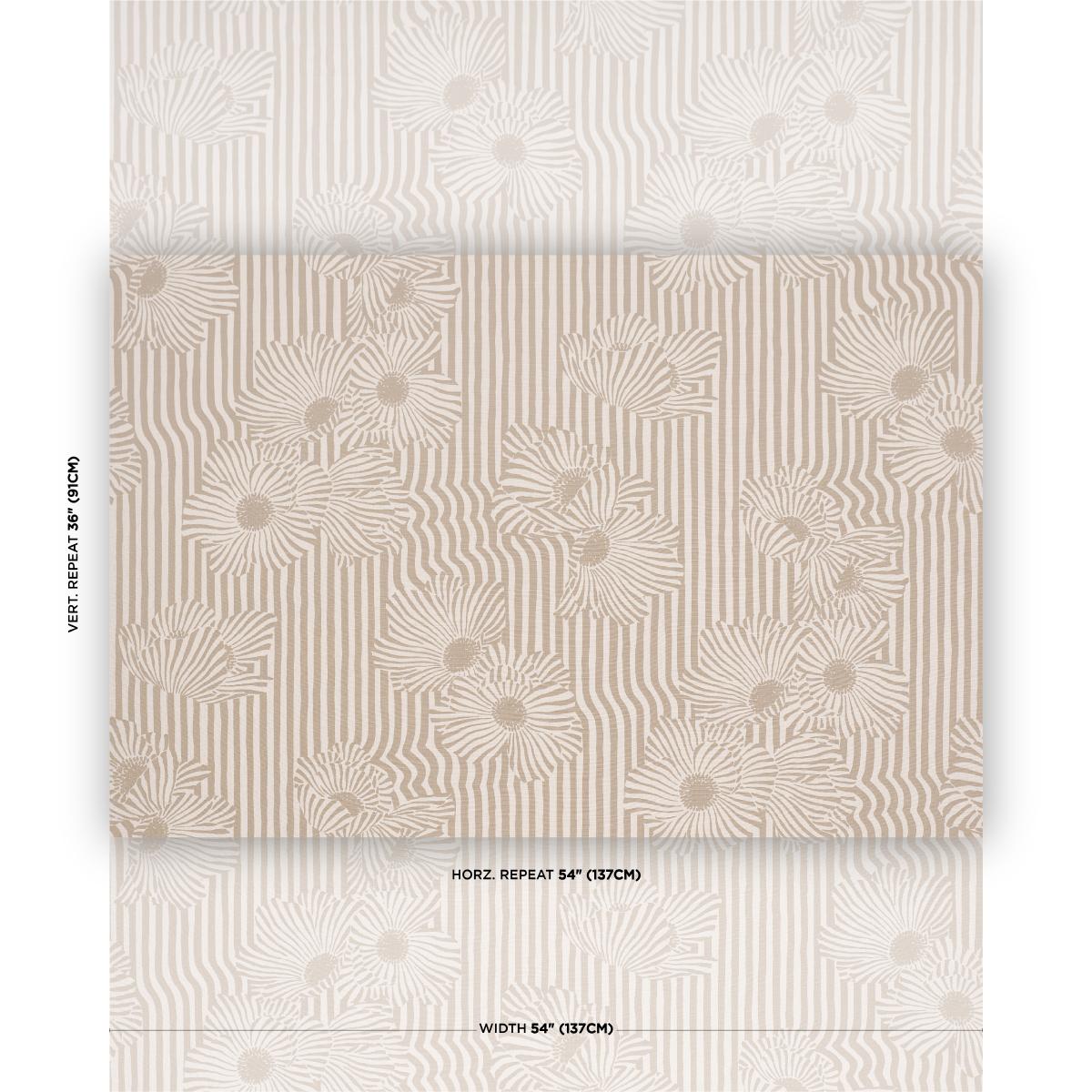 Schumacher Chaney Floral Sand Fabric Sample 182541