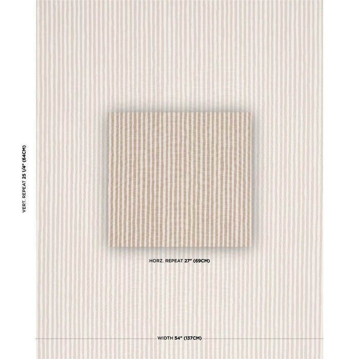 Schumacher Chaney Stripe Sand Fabric 182550