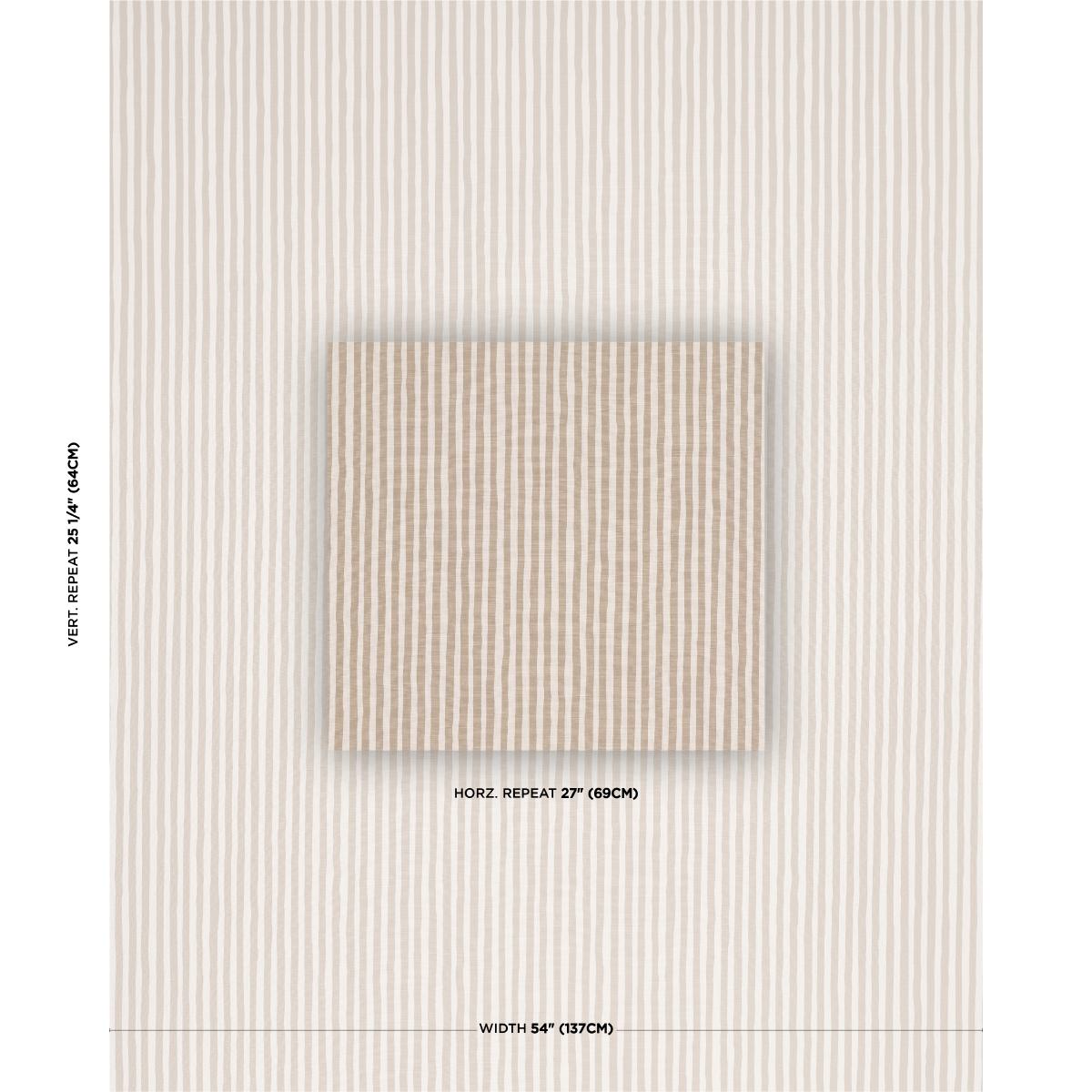 Schumacher Chaney Stripe Sand Fabric Sample 182550