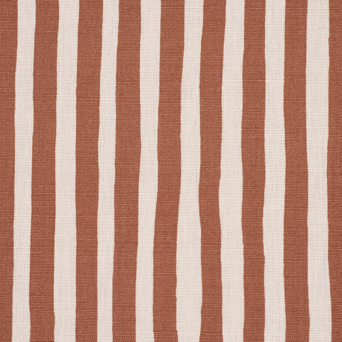 Schumacher Chaney Stripe Terracotta Fabric 182551