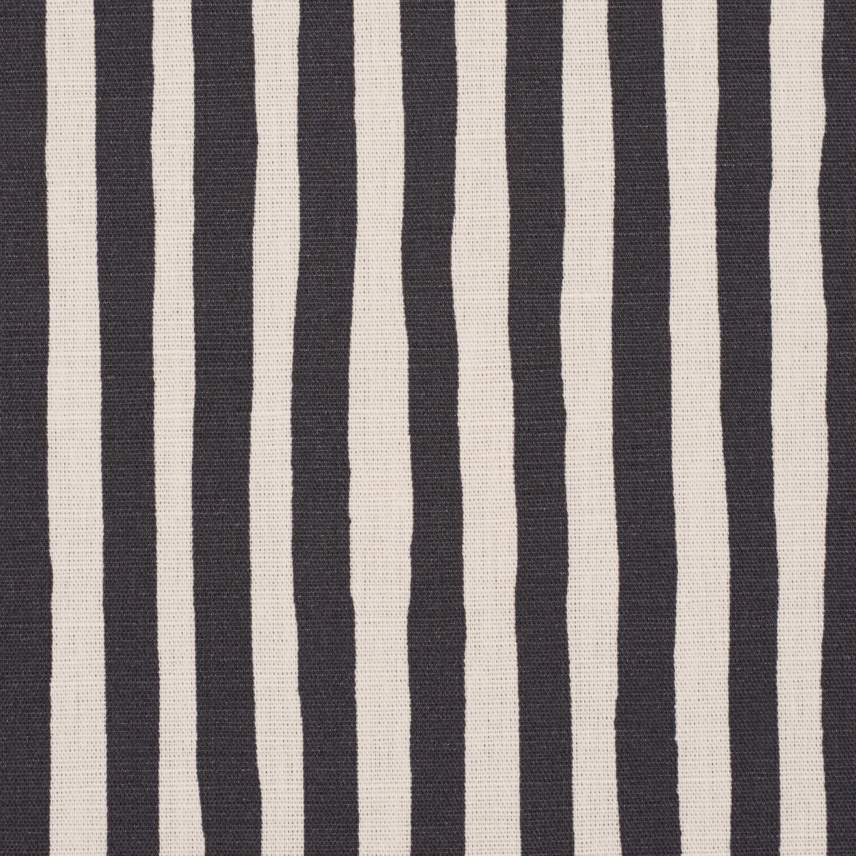 Schumacher Chaney Stripe Carbon Fabric 182552