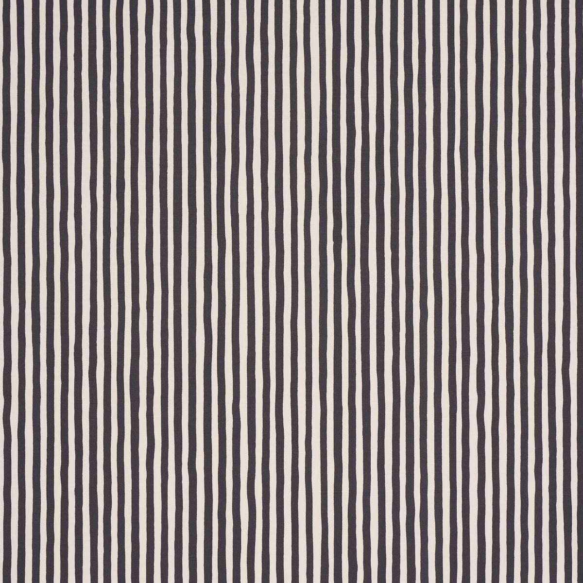 Schumacher Chaney Stripe Carbon Fabric Sample 182552