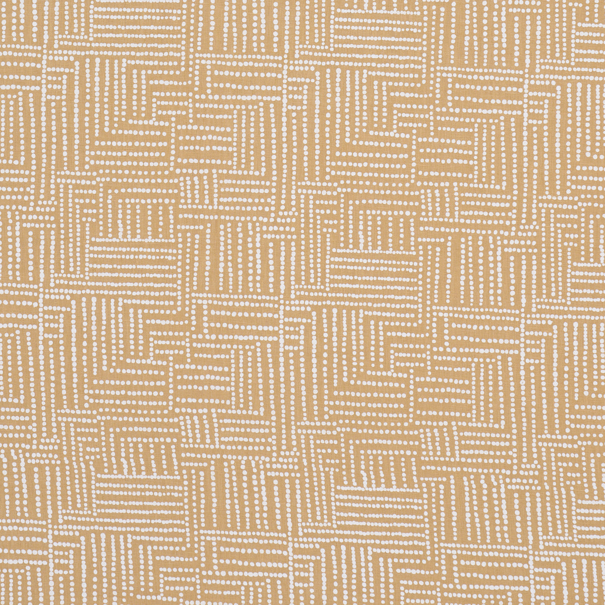 Schumacher Coco Hand Screen Print Sunbleached Ochre Fabric 182581