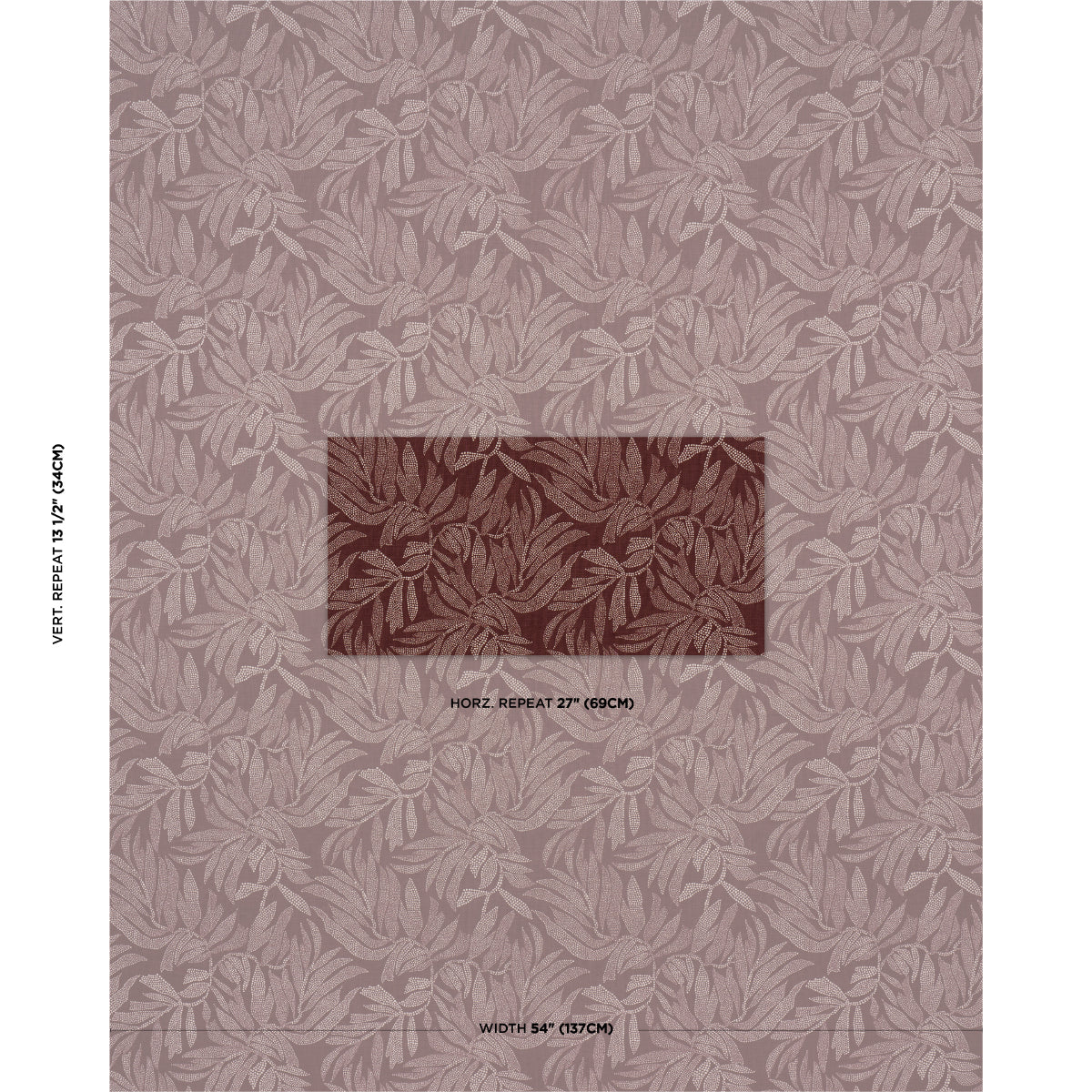 Schumacher Tayrona Palm Mosaic Cayenne Latte Fabric Sample 182590