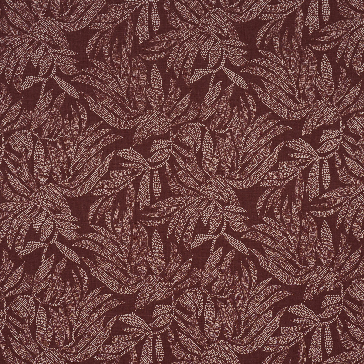 Schumacher Tayrona Palm Mosaic Cayenne Latte Fabric Sample 182590