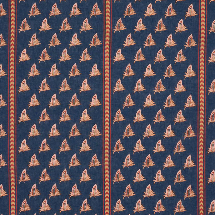 Schumacher Bangalore Imagination Bleu Fabric 182600