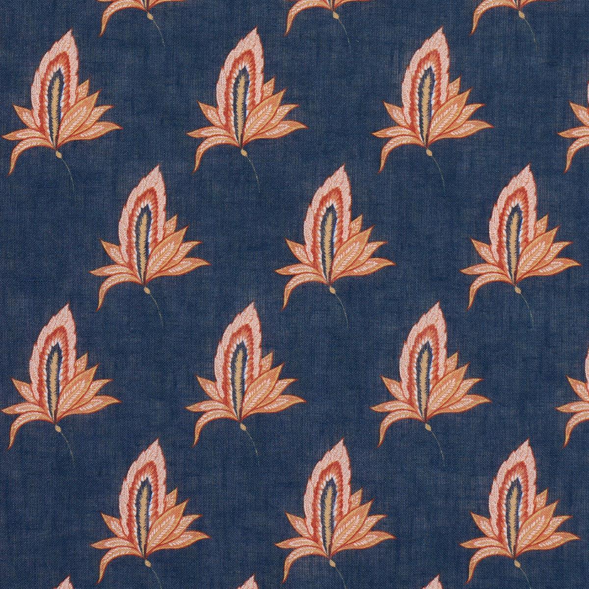 Schumacher Bangalore Imagination Bleu Fabric 182600