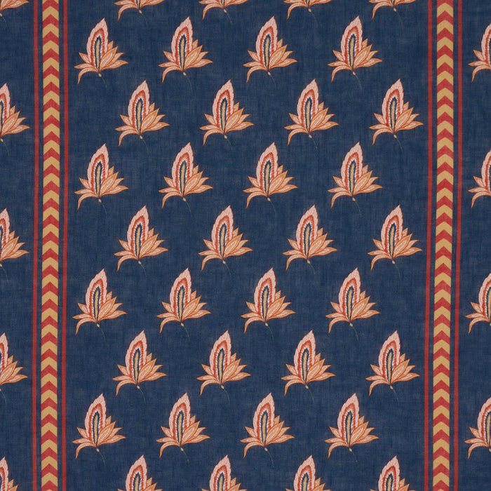 Schumacher Bangalore Imagination Bleu Fabric 182600