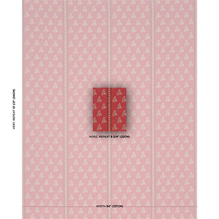 Schumacher Bangalore Imagination Rouge Fabric 182601