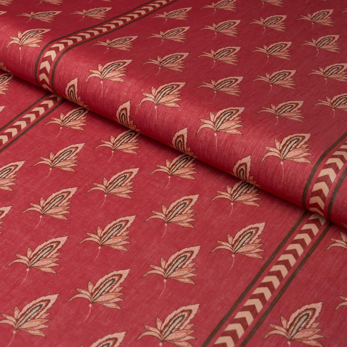 Schumacher Bangalore Imagination Rouge Fabric 182601