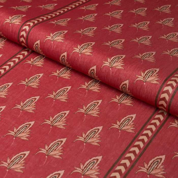 Schumacher Bangalore Imagination Rouge Fabric 182601