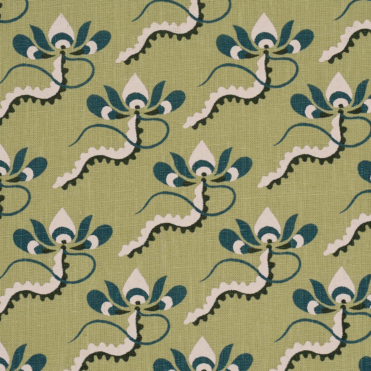 Schumacher Bombay Rainbow Leaf Fabric 182610