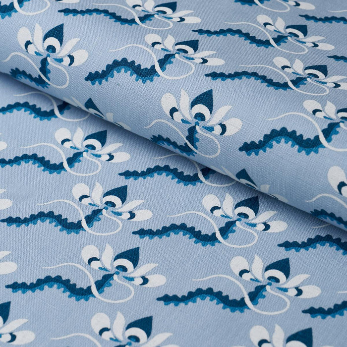 Schumacher Bombay Rainbow Bleu Fabric 182611