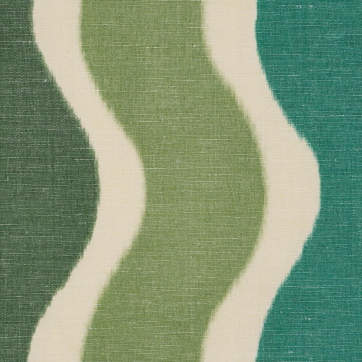 Schumacher Roman Reverie Teal & Leaf Fabric 182630