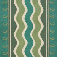 Schumacher Roman Reverie Teal & Leaf Fabric 182630