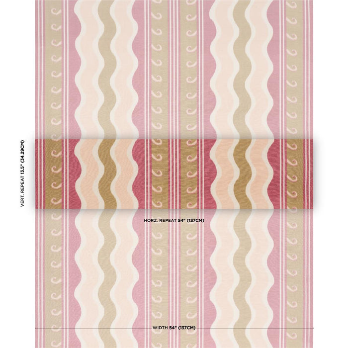 Schumacher Roman Reverie Gold & Rose Fabric 182631