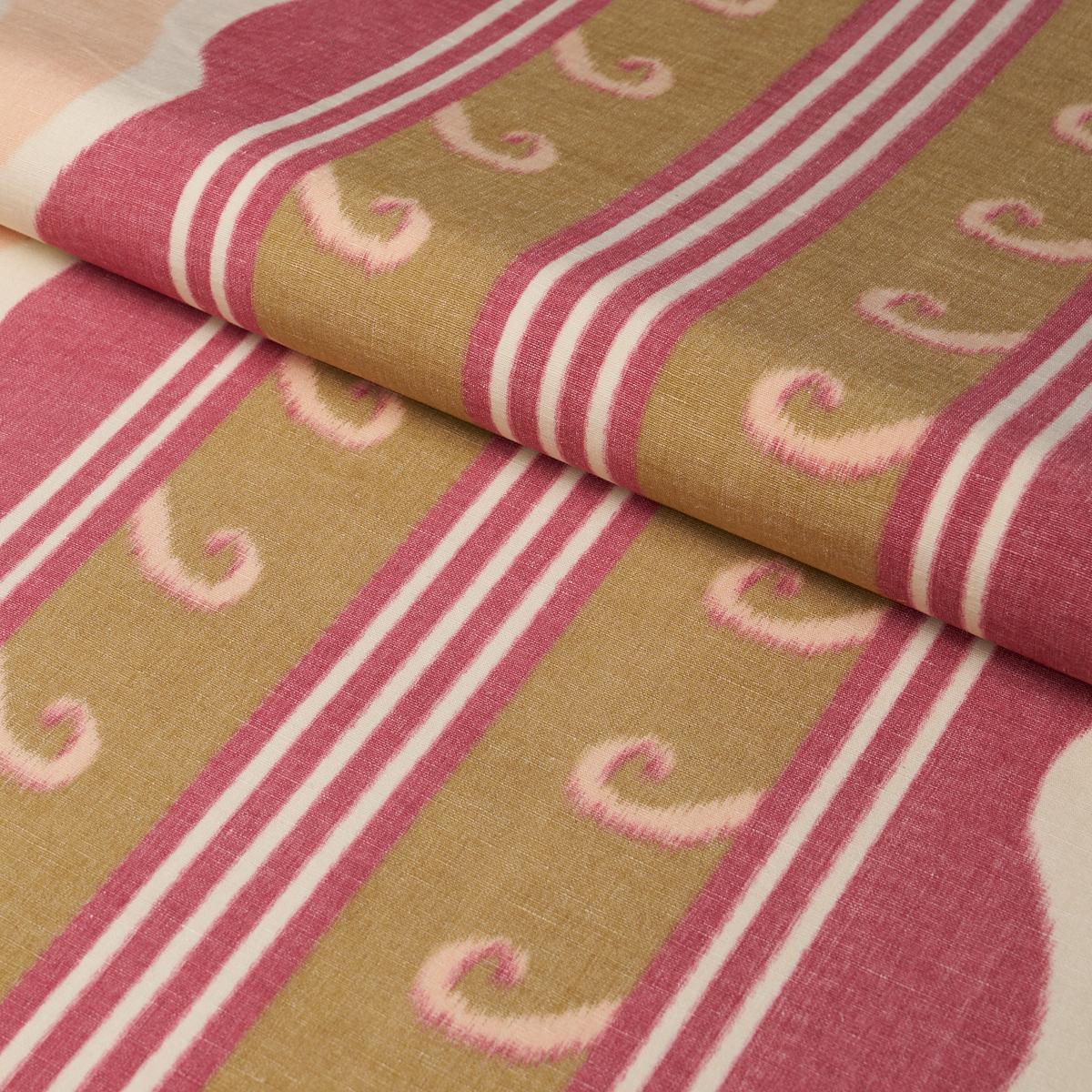 Schumacher Roman Reverie Gold & Rose Fabric 182631