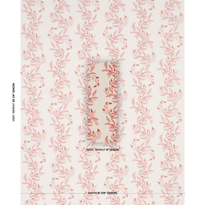Schumacher Vagary Vines Coral Fabric 182640