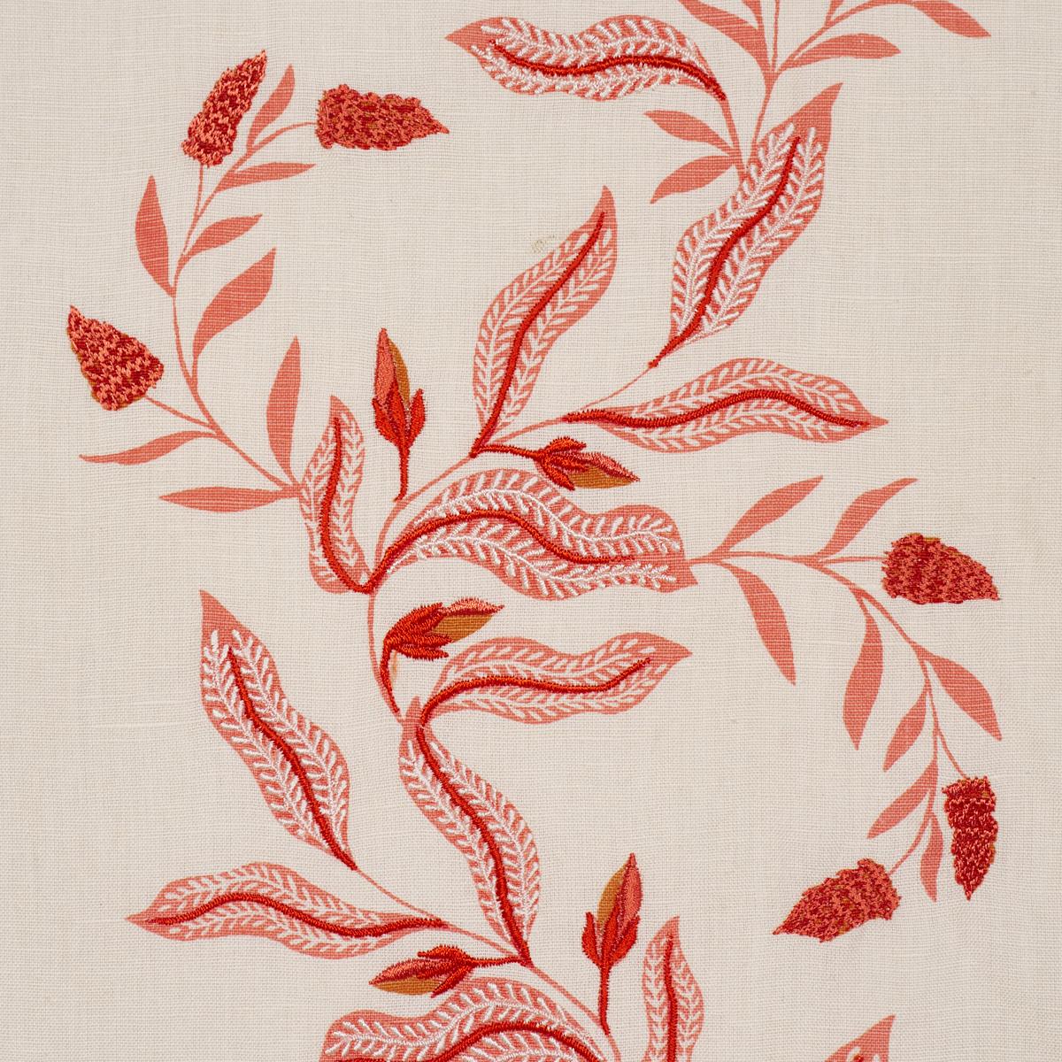 Schumacher Vagary Vines Coral Fabric 182640