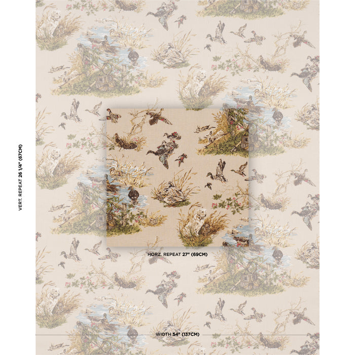 Schumacher Spitalfields Bouquet Alabaster Fabric Schumacher 85820