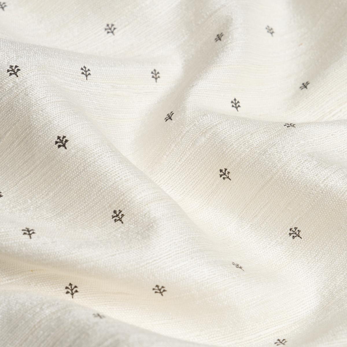 Schumacher Engelmann Silk Hand Print Brown Fabric 182681