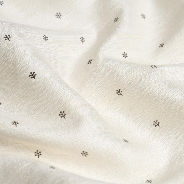 Schumacher Engelmann Silk Hand Print Brown Fabric Sample 182681