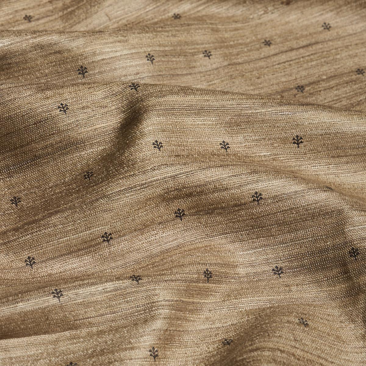 Schumacher Engelmann Silk Hand Print Oatmeal Fabric 182682