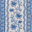 Schumacher Parvati Floral Stripe Delft Fabric Sample 182712