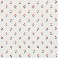 Schumacher Moira Hand Print Blue & Red Fabric 182722