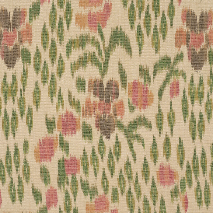 Schumacher Leonora Warp Print Jewel Fabric Sample 182730