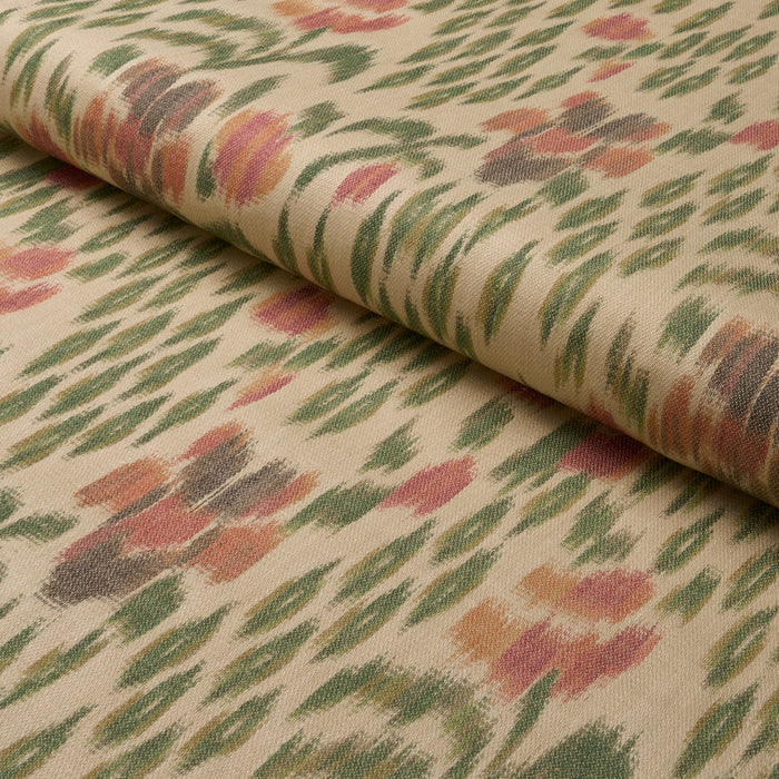 Schumacher Leonora Warp Print Jewel Fabric 182730