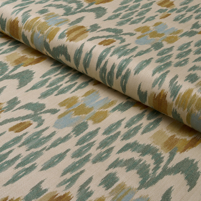 Schumacher Leonora Warp Print Citron Fabric Sample 182731