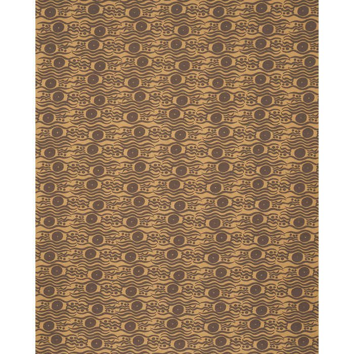 Schumacher Bosphorus Hand Block Ochre & Brown Fabric Sample 182740