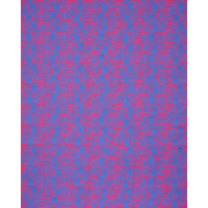 Schumacher Bosphorus Hand Block Fuchsia & Blue Fabric 182741