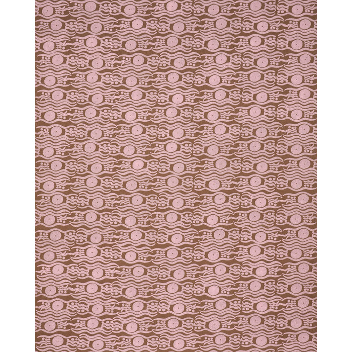 Schumacher Bosphorus Hand Block Brown & Pink Fabric Sample 182742