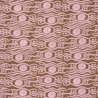 Schumacher Bosphorus Hand Block Brown & Pink Fabric 182742