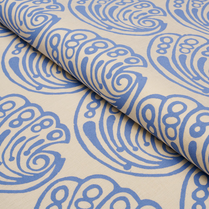 Schumacher Ramsgate Hand Block French Blue Fabric Sample 182750