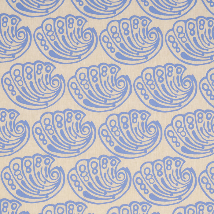 Schumacher Ramsgate Hand Block French Blue Fabric Sample 182750