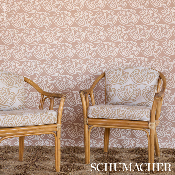 Schumacher Ramsgate Hand Block Sand Fabric 182752