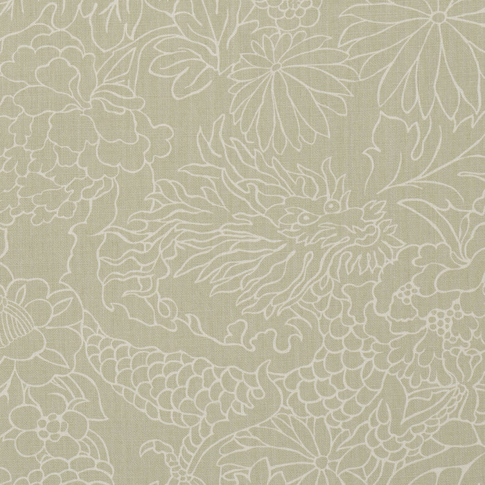Schumacher Chiang Mai Dragon Silhouette Almond Dust Fabric 182780